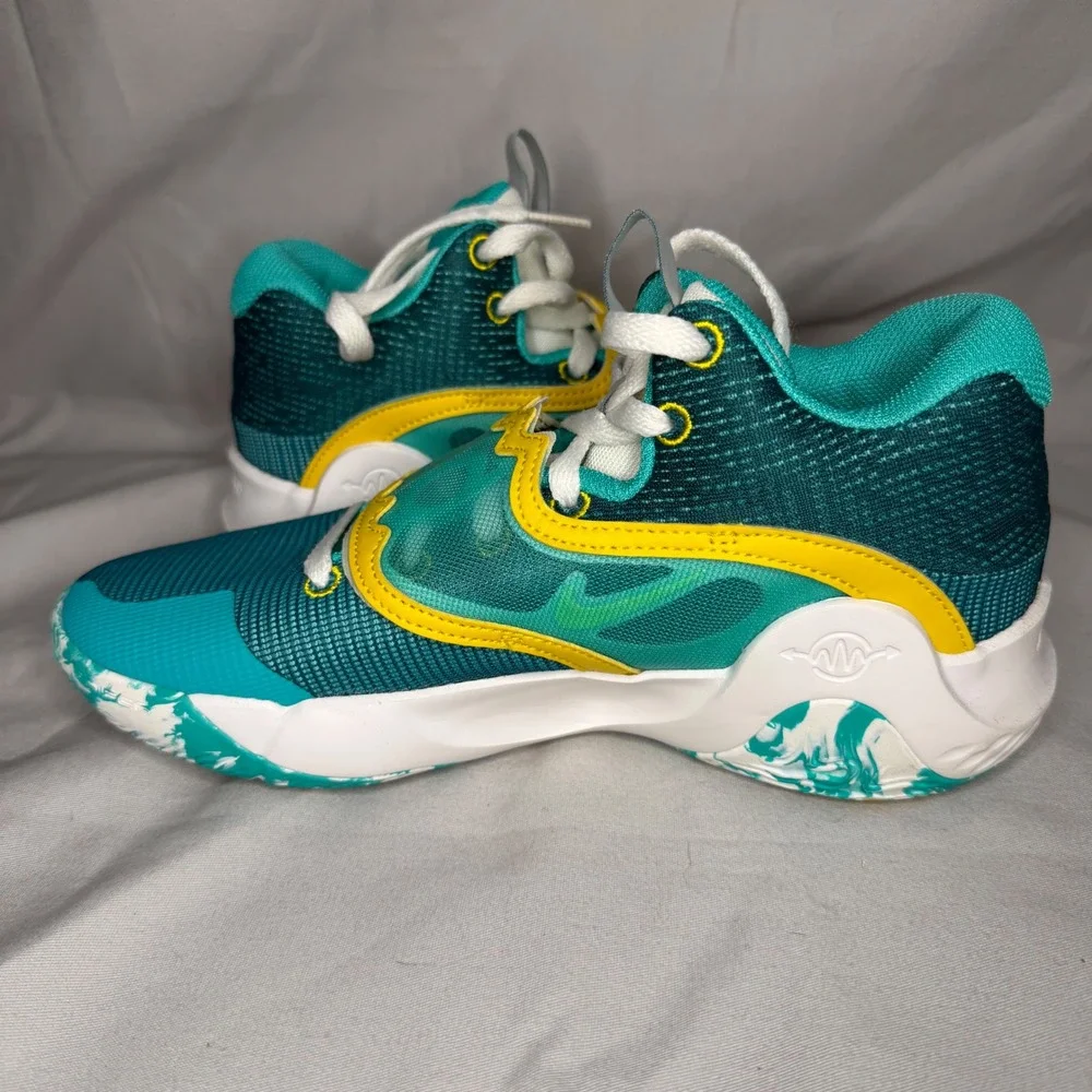 Nike KD Trey 5 X Teal Yellow White Basketball Shoes DJ7171-300 Mens Sneakers 7